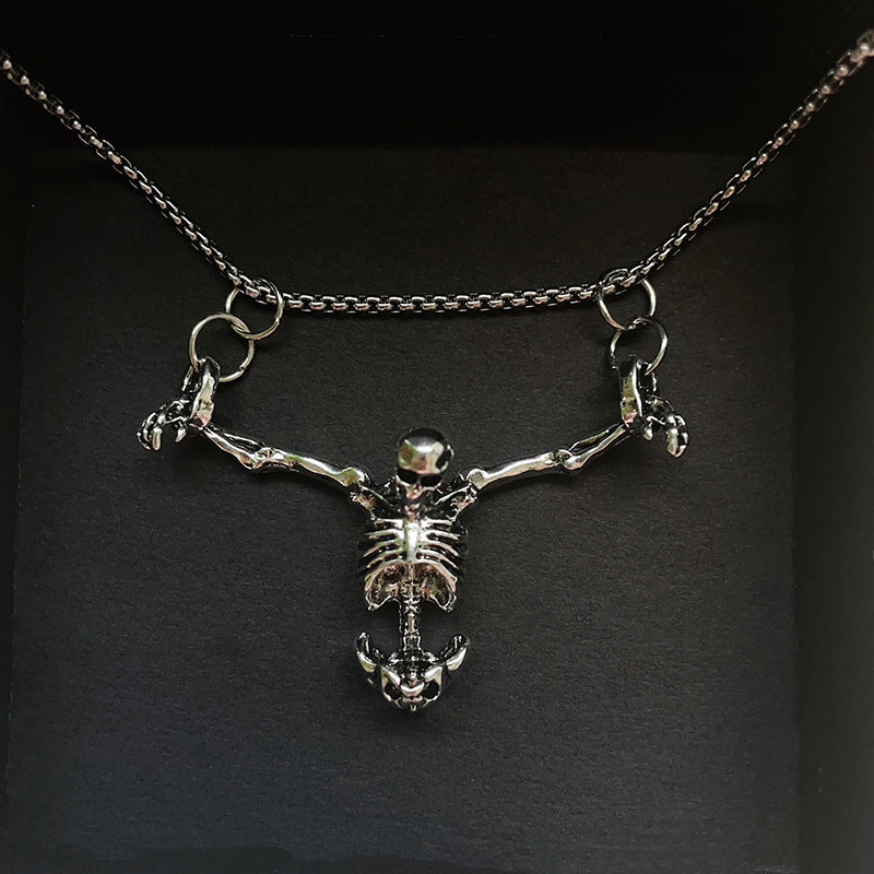 Wholesale Punk Style Skull Necklace